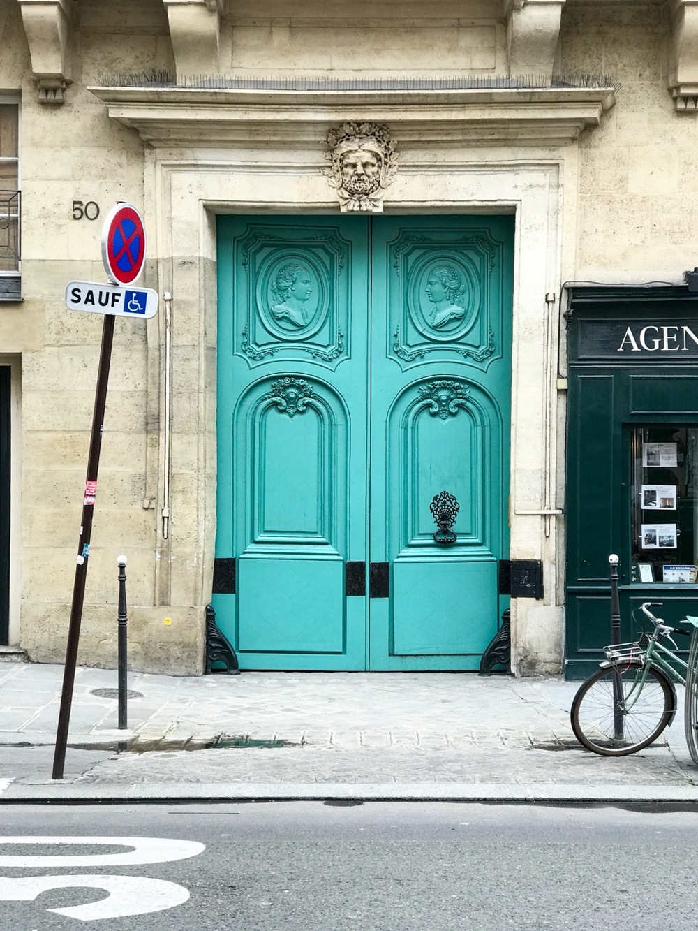 Turquoise Decorative Double Door Accent - Unbranded